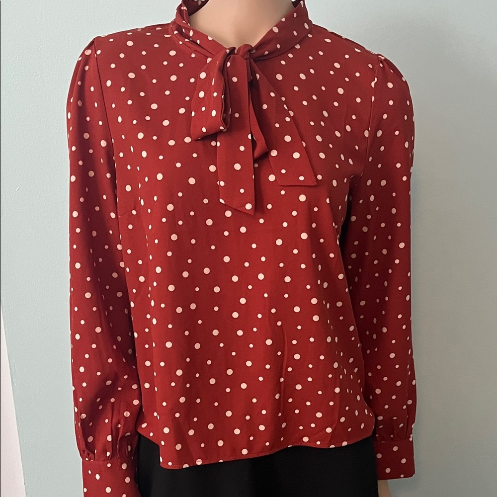Princess Highway Rust Polka Dot Blouse